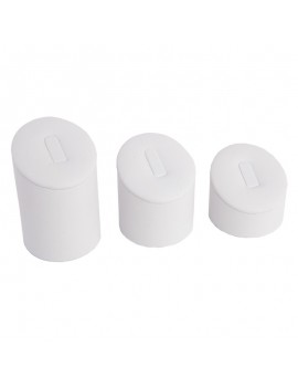 Set de 3 expositores de polipiel para anillos