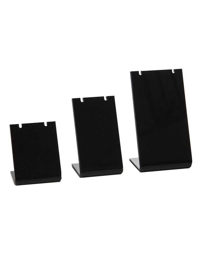 Set de 3 expositores de plastico para pendientes o colgantes