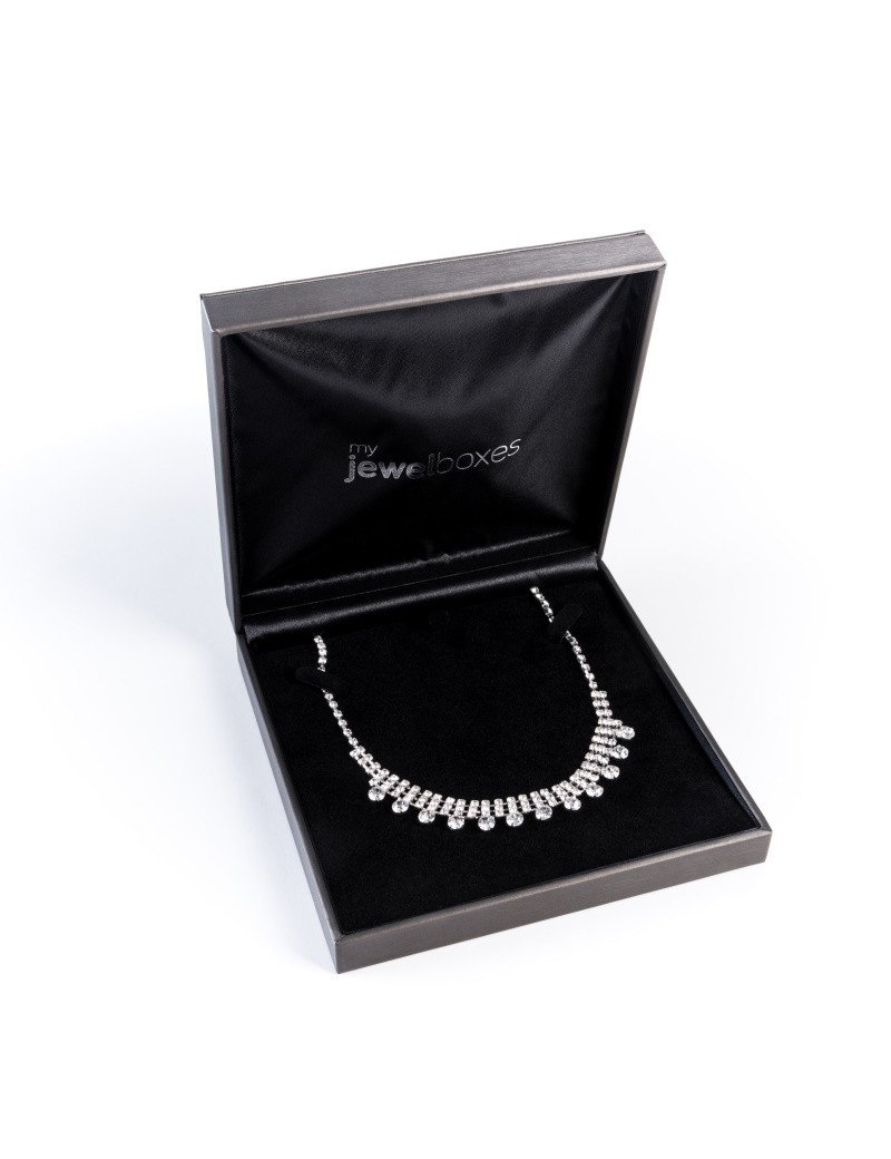 Estuche forrado polipiel para collar gargantilla