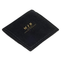 Faux Suede Pouch Black 56×56 mm BAN71-N | MyJewelBoxes