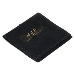 Faux Suede Pouch Black 79×79 mm BAN72-N | MyJewelBoxes