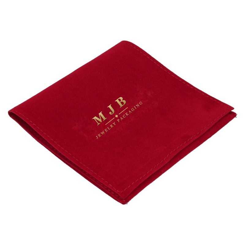 Faux Suede Pouch Burgundy 100×100 mm BAN73-BU | MyJewelBoxes