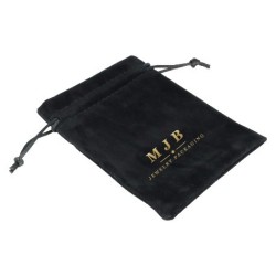 Bolsa de antelina negra 105x145 mm - MJB Jewelry Packaging