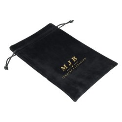 Black Faux Suede Bag 135×200 mm BAN63N | MyJewelBoxes