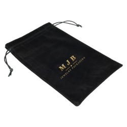 Bolsa de camurça sintética Preto 160×250 mm BAN64N | MyJewelBoxes