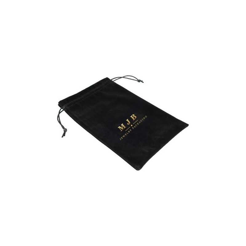 Bolsa de camurça sintética Preto 160×250 mm BAN64N | MyJewelBoxes