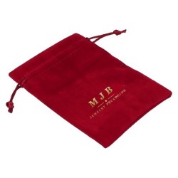 Bolsa de antelina burdeos 105x145 mm - MJB Jewelry Packaging