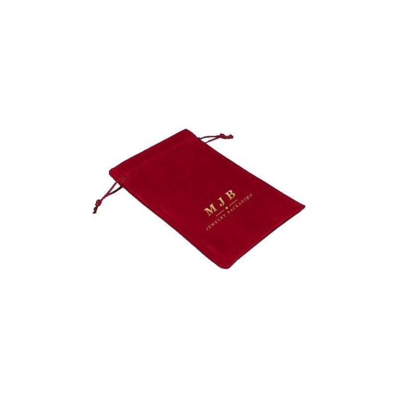 Burgundy Faux Suede Bag 120×180 mm BAN62B | MyJewelBoxes