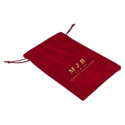 Pochon en suédine bordeaux 135×200 mm BAN63B | MyJewelBoxes