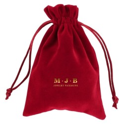 Burgundy Faux Suede Bag 105×145 mm BAN61B | MyJewelBoxes