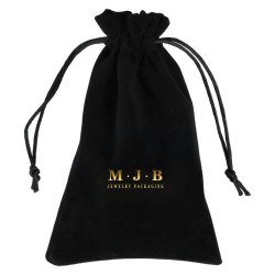 Bolsa de antelina negra 120×180 - MJB Jewelry Packaging