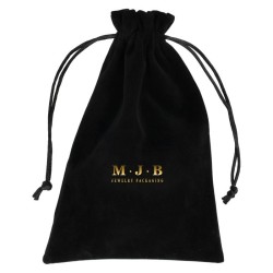 Black Faux Suede Bag 135×200 mm BAN63N | MyJewelBoxes