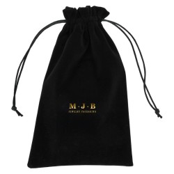 Black Faux Suede Bag 160×250 mm BAN64N | MyJewelBoxes