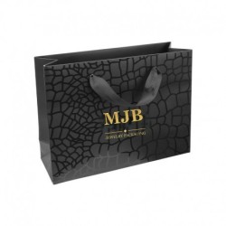 Luxury UVI paper bag 200x150x70 mm black | MyJewelBoxes