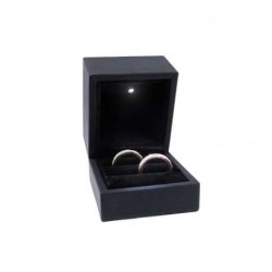 Etui mit LED-Licht für Trauringe 60×65×50 mm LED5AL | MyJewelBoxes