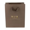 Bolsa de papel eco marrón para joyería y bisutería con logotipo dorado MyJewelBoxes - BPE120M 120 x 150 x 65 mm