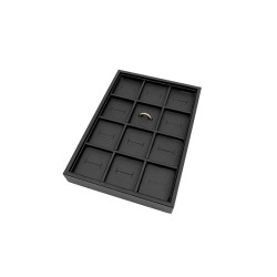 Jewellery tray for rings 160x225x30 mm - Black | MyJewelBoxes