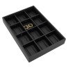 Schmucktablett für Creolen 160x225x30 mm - Schwarz | MyJewelBoxes