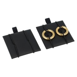 Vassoio portagioie per orecchini a cerchio 160x225x30 mm - Nero