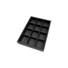 Jewellery tray for 12 compartments 160x225x30 mm - Black