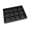 Jewellery tray for 12 compartments 160x225x30 mm - Black