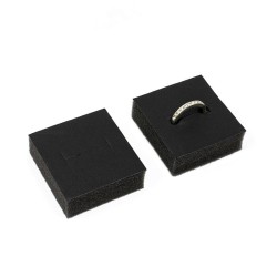Bloc mousse pour bagues 45x50 mm - Noir | MyJewelBoxes