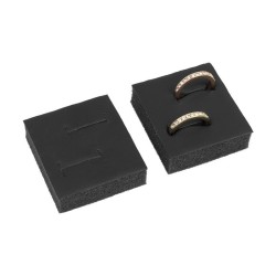 Foam insert for wedding rings 45x50 mm - Black | MyJewelBoxes