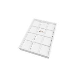 Vassoio portagioie per anelli 160x225x30 mm - Bianco
