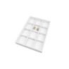 Bandeja de joalharia para brincos com fecho ómega 160x225x30 mm - Branco