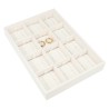 Bandeja de joalharia para argolas 160x225x30 mm - Branco