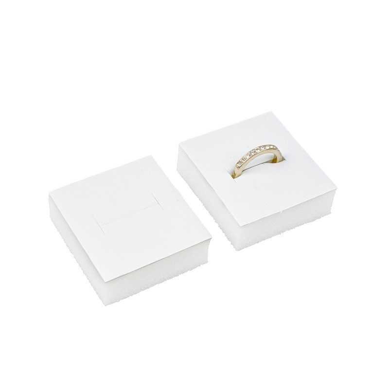 Bloc mousse pour bagues 45x50 mm - Blanc | MyJewelBoxes