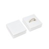 Taco de espuma forrado en polipiel blanco para anillos y sortijas, 45x50 mm - T-24S-B