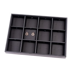 Jewellery tray for 12 pairs of earrings 315x225x30 mm - Black