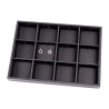 Jewellery tray for 12 pairs of earrings 315x225x30 mm - Black