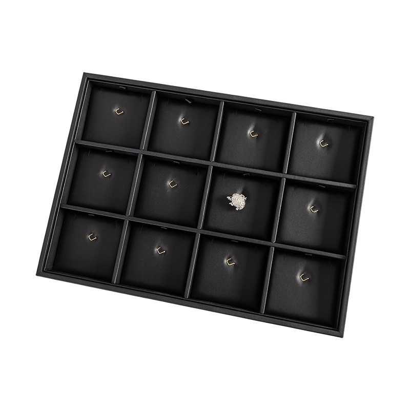 Jewellery tray for 12 pendants with hook 315x225x30 mm - Black