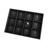 Schmucktablett für 12 Anhänger mit Haken 315x225x30 mm - Schwarz