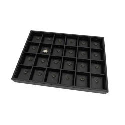 Bandeja de joalharia para 24 pendentes com gancho 315x225x30 mm - Preto