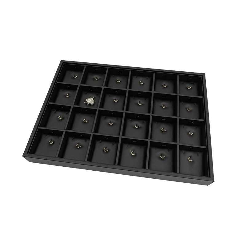 Jewellery tray for 24 pendants with hook 315x225x30 mm - Black