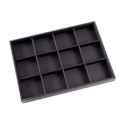 Jewellery tray for 12 compartments 315x225x30 mm - Black