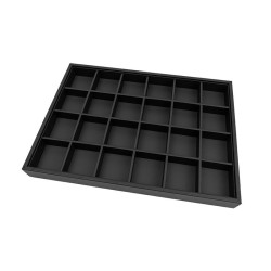 Jewellery tray for 24 compartments 315x225x30 mm - Black