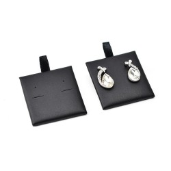 Bloco de espuma para brincos com fecho ómega 46x50 mm - Preto