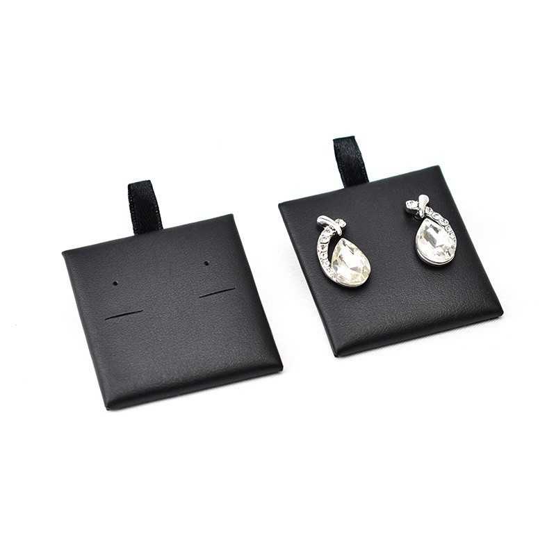 Bloco de espuma para brincos com fecho ómega 46x50 mm - Preto