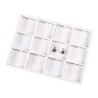 Bandeja de joalharia para 12 pares de brincos 315x225x30 mm - Branco