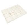 Plateau à bijoux pour 12 paires de créoles 315x225x30 mm - Blanc