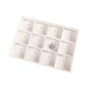 Schmucktablett für 12 Anhänger mit Haken 315x225x30 mm - Weiß