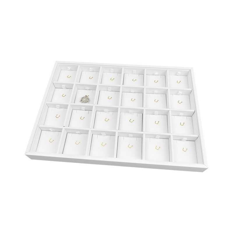 Bandeja de joalharia para 24 pendentes com gancho 315x225x30 mm - Branco