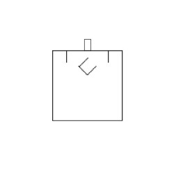 Schmucktablett für 24 Anhänger mit Haken 315x225x30 mm - Weiß