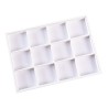 Bandeja de joalharia para 12 compartimentos 315x225x30 mm - Branco