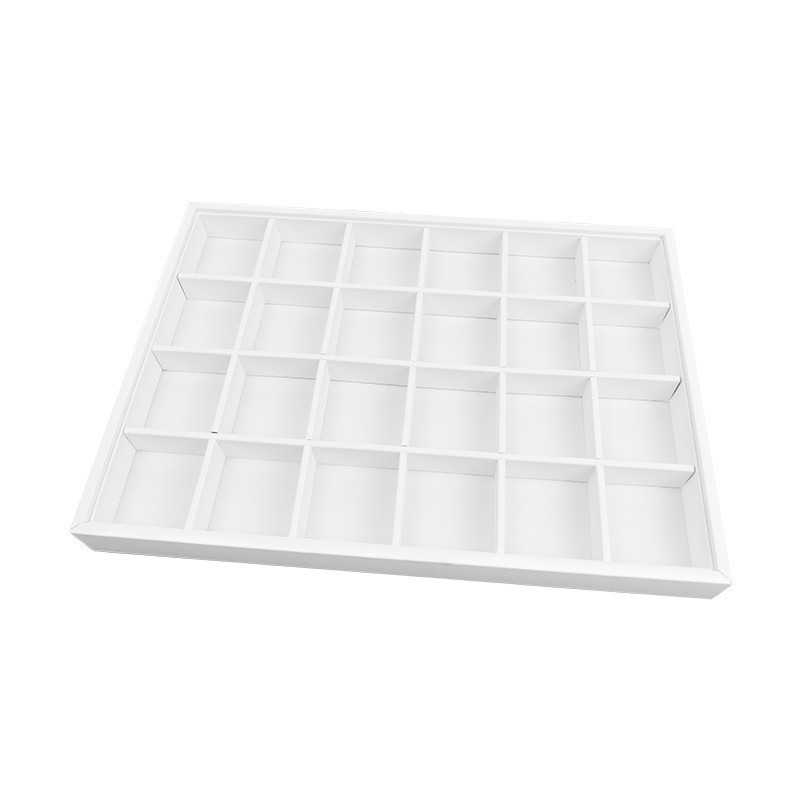 Vassoio portagioie per 24 scomparti 315x225x30 mm - Bianco