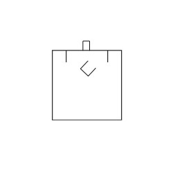 Foam insert for pendants with hook 71x66 mm - White